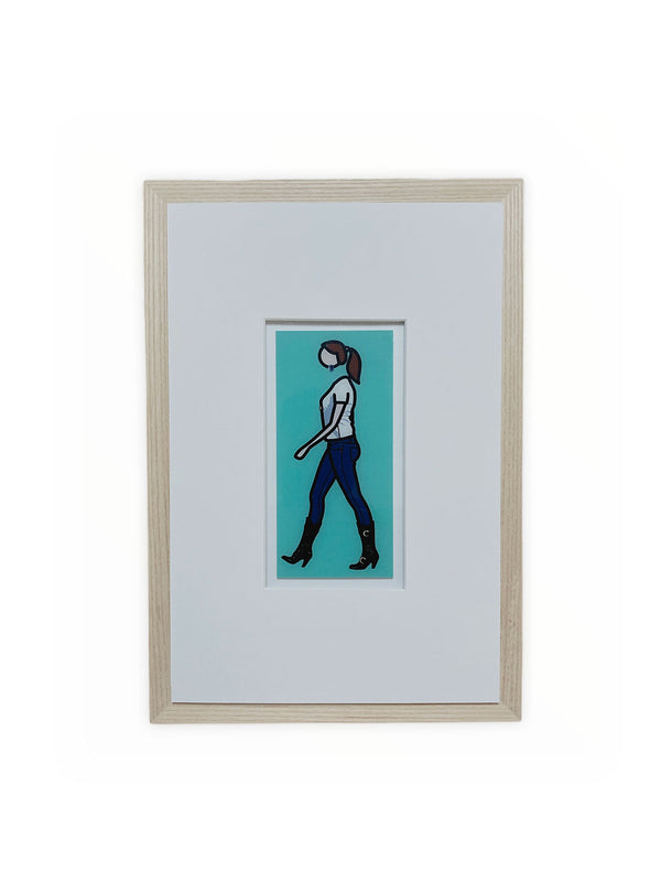 JULIAN OPIE INVITATION CARD FRAMED SOLD OUT