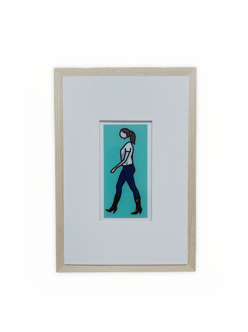 JULIAN OPIE INVITATION CARD FRAMED SOLD OUT